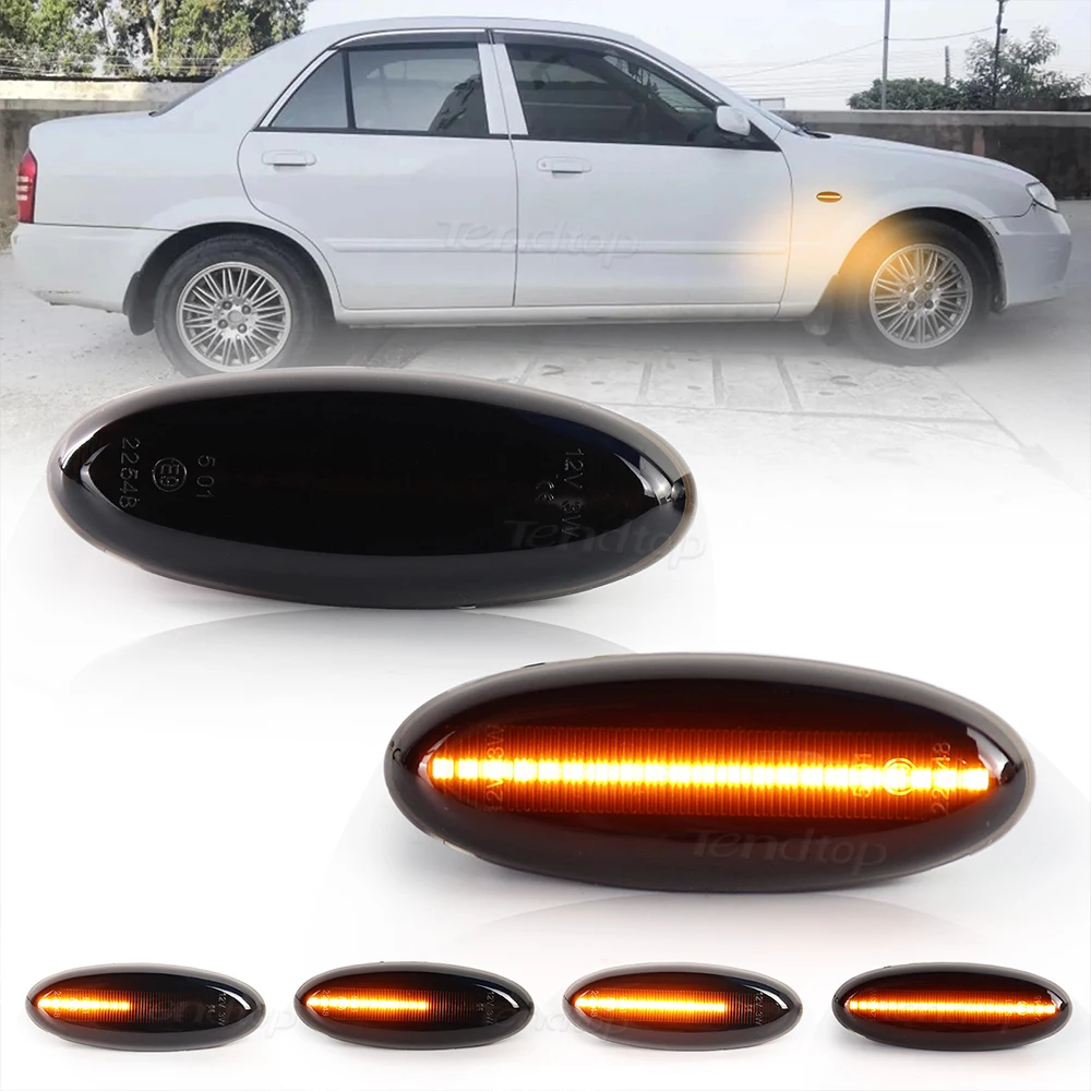 LED Side Marker Lights Front Amber Bumper Fender Marker Turn Signal Lamps For Mazda MPV B2500 Pick Up 323 Etude P5 323F Astina