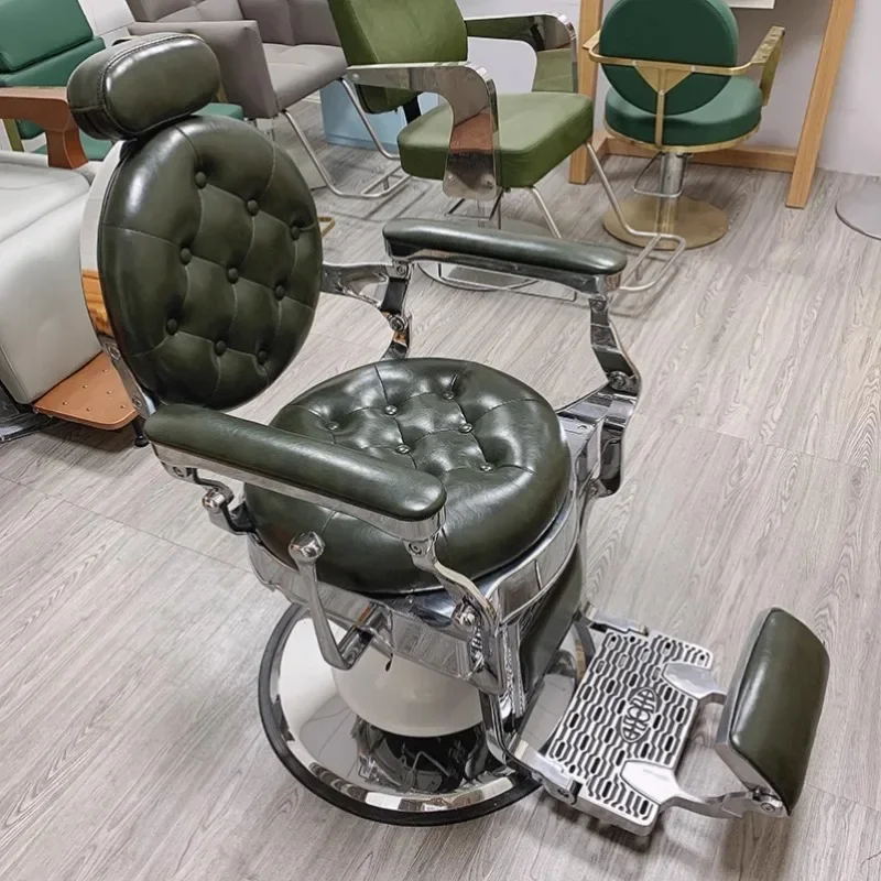 Comfortable Barber Chairs Hairdressing Reclining Cosmetic Aesthetic Ergonomic Salon Chair Swivel   Furniture