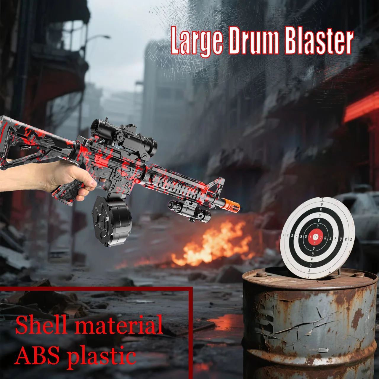 Elektrisch gelbalblaster-speelgoed, handmatige/automatische milieuvriendelijke splatterballblaster, geschikt voor schietspellen buitenshuis