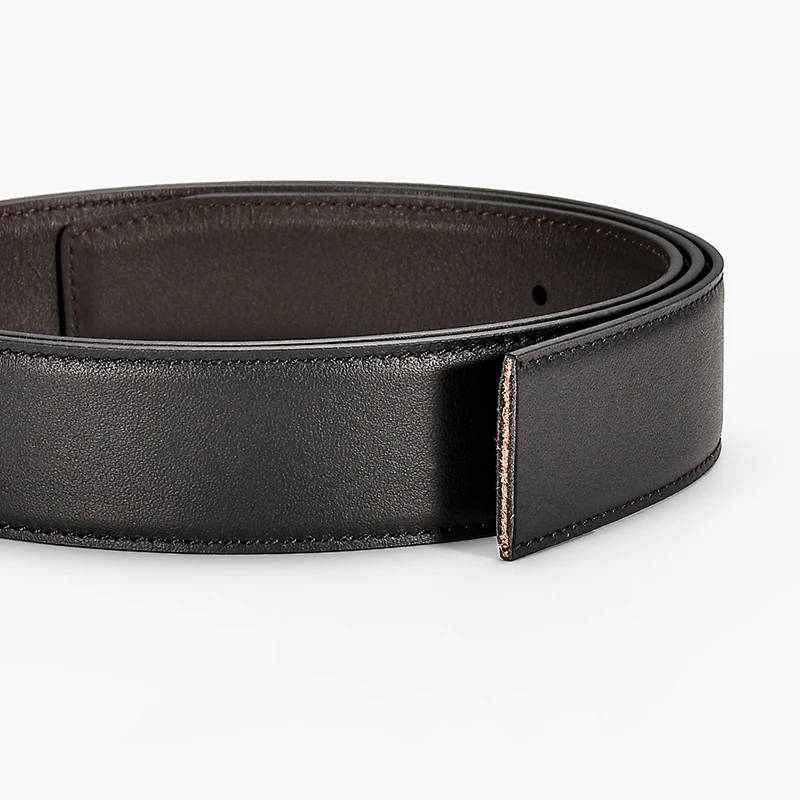 Men's leather belt imported from cowhide, single belt without buckle, can be paired with needle buckle, smooth buckle