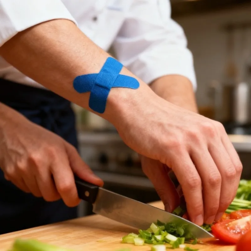 

20 шт./компл., металлические съемные синие пластыри, полиэтиленовые клейкие повязки, дышащие пластыри, полоски для первой помощи, лента для перевязки на рану