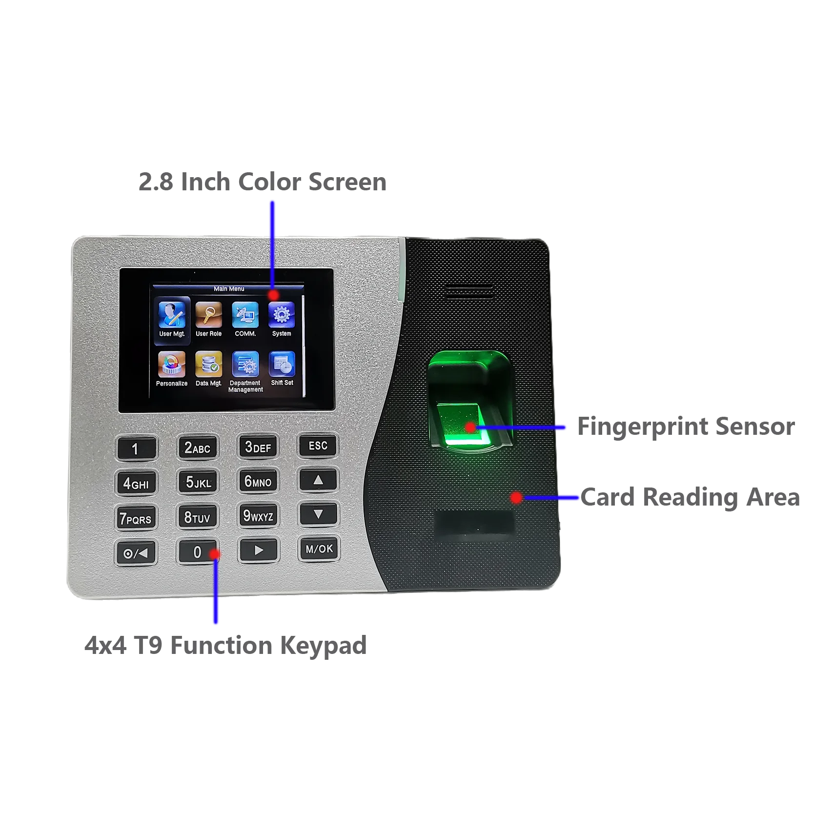 Imagem -02 - Zktime-fingerprint Time e Attinery System Employee Clock Recording Machine Smart Office Ssr Tcp ip 5.0