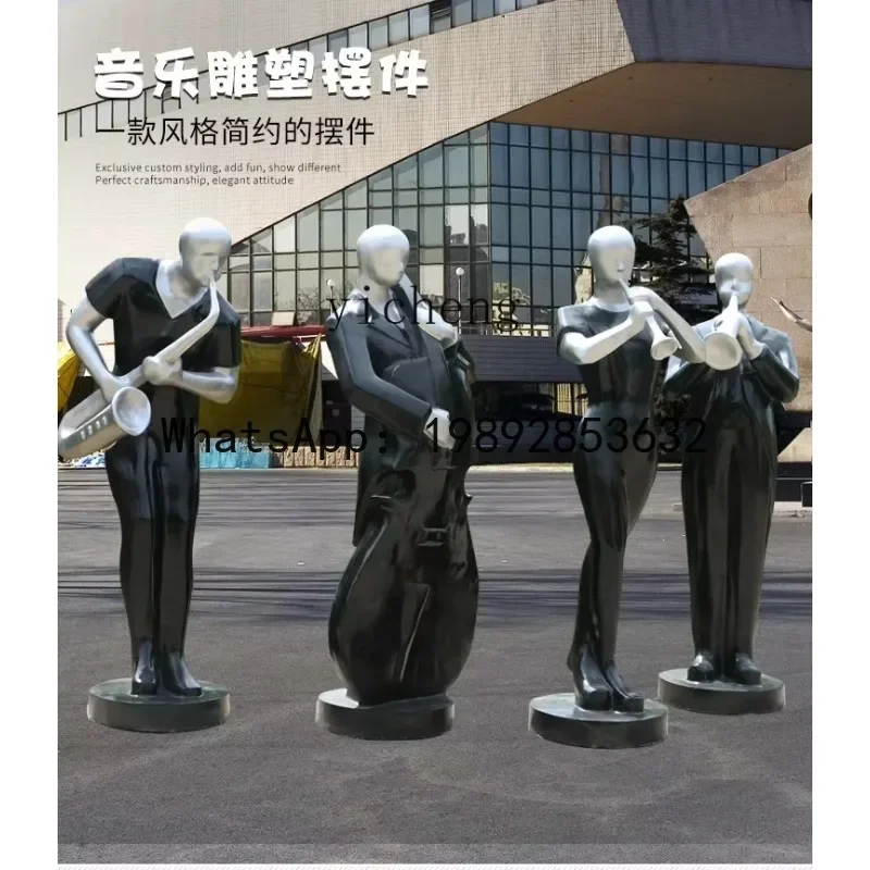 large abstract music figure sculpture FRP music ornament decoration home decor