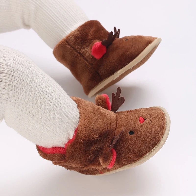 Weihnachten Winter Neue Rollenspiel Niedliche Cartoon Warme Schuhe Baby Stiefel Laufschuhe Winter 0-18 Monate Baby – Detail 19