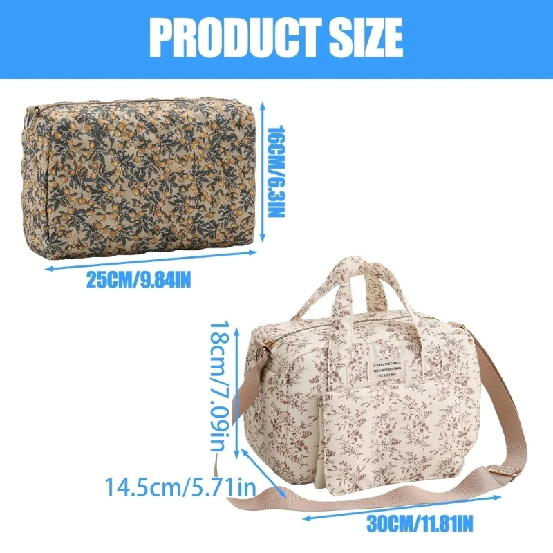 Pushchair Storage Pouches for Diaper Water Bottle Quilted Design Bag 425F