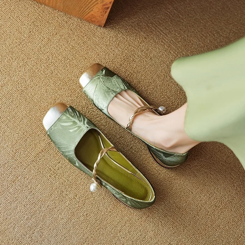 

Mary Jane Shoes 2025 New Women Pumps Thick High Heels Shoes Female Lolita Square Toe Shoes Spring Fashion Brand Party Woman Shoe