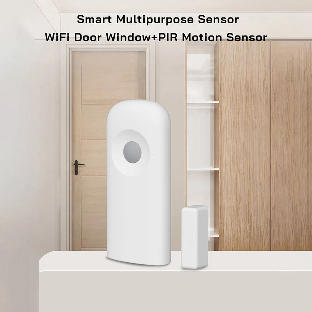 Tuya Smart WIFI Многофункциональный датчик PIR Датчик движения человека Дверной выключатель окна Детектор 2 в 1 Умный дом Безопасность Smart Life