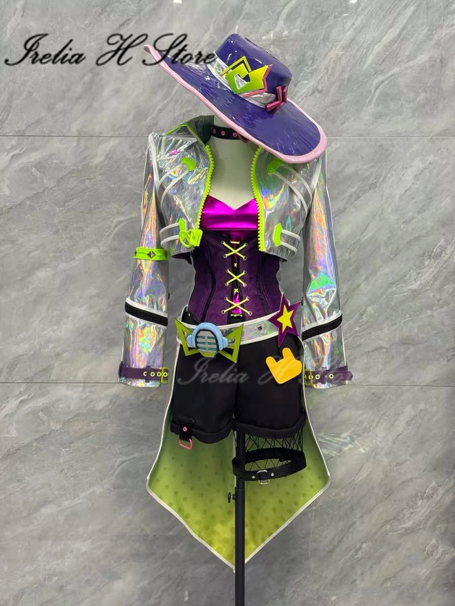 

Костюм для косплея Irelia H Ashe Neon Pulse OW Ashe, женский, на Хэллоуин, индивидуальный пошив