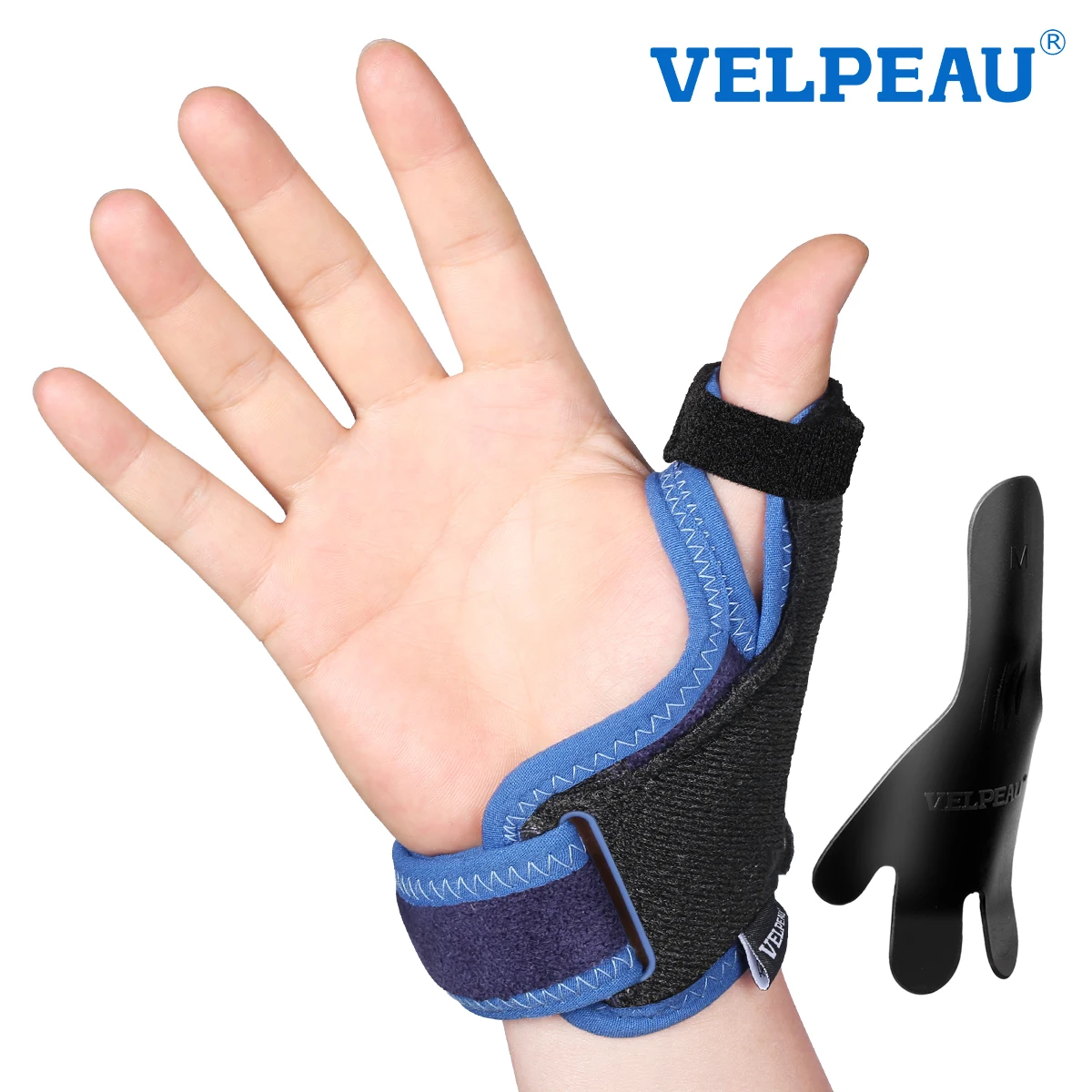 VELPEAU Thumb Support Brace for Tenosynovitis, Sprain and Mouse Hand, Ultra Lightweight Thumb Splint with Ambidextrous Design