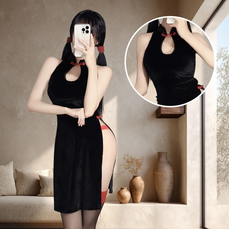 Damska, seksowna koszulka nocna, zestaw gorącej bielizny do flirtowania, do odgrywania ról i uwodzienia, rozmiar uniwersalny, prezent urodzinowy