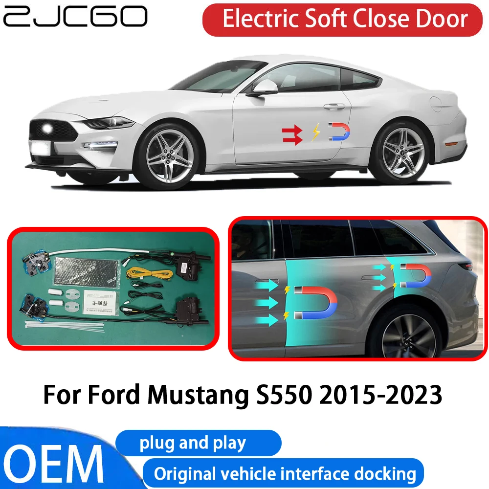 for Ford Mustang S550 2015-2023 Car Automatic Electric Soft Close Door Closer System OEM Plug and Play Comfort Closing