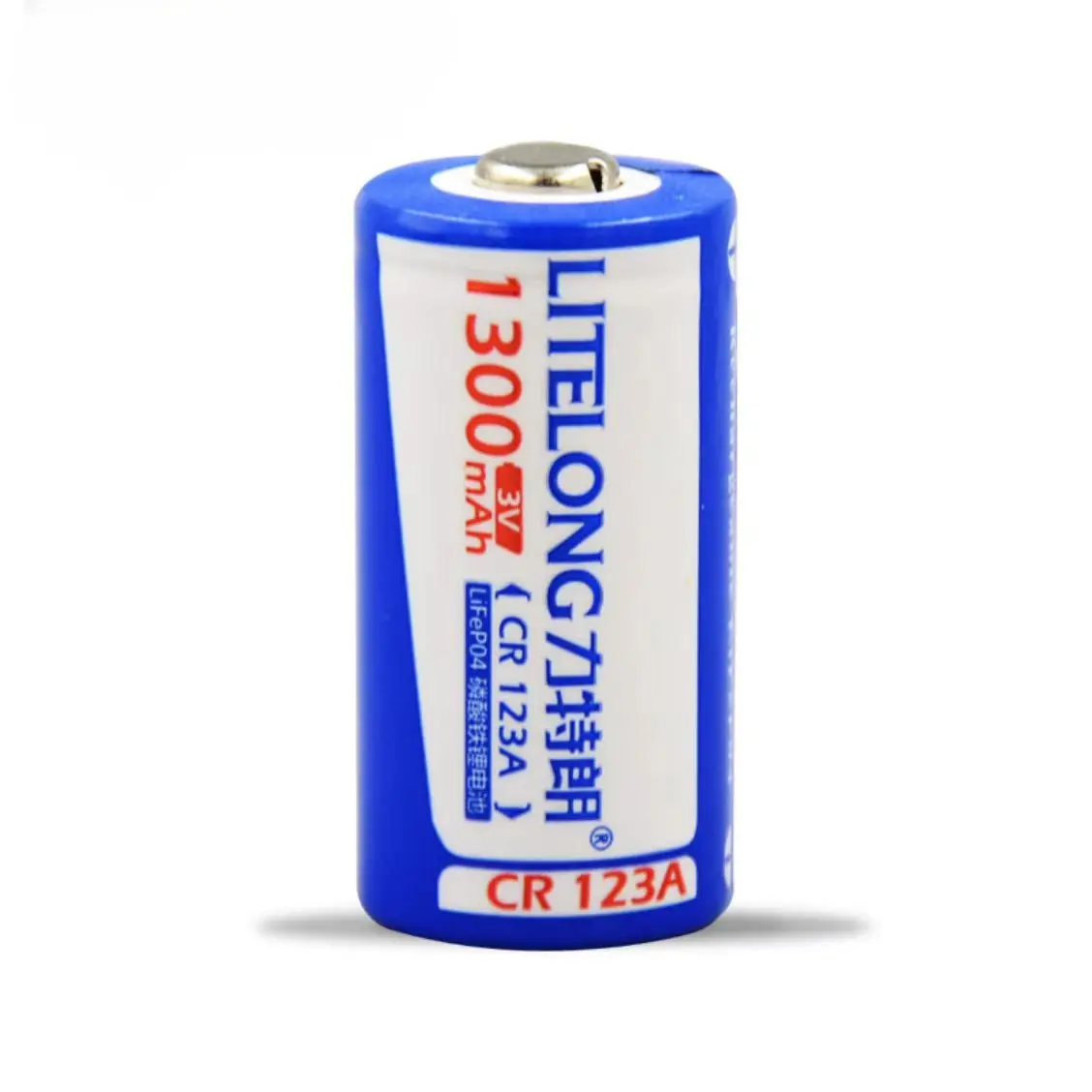 4PCS CR123A rechargeable lithium battery 3V lithium camera battery 16340 batteries 1300mah