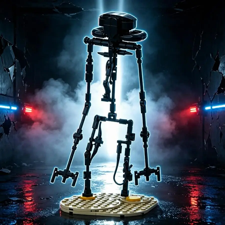 2026 Horror Dark Room Bacterial Wire Monster Building Blocks Eyeball Spider Cable Man Yellow Balloon Mini Figure Model Toy Gift