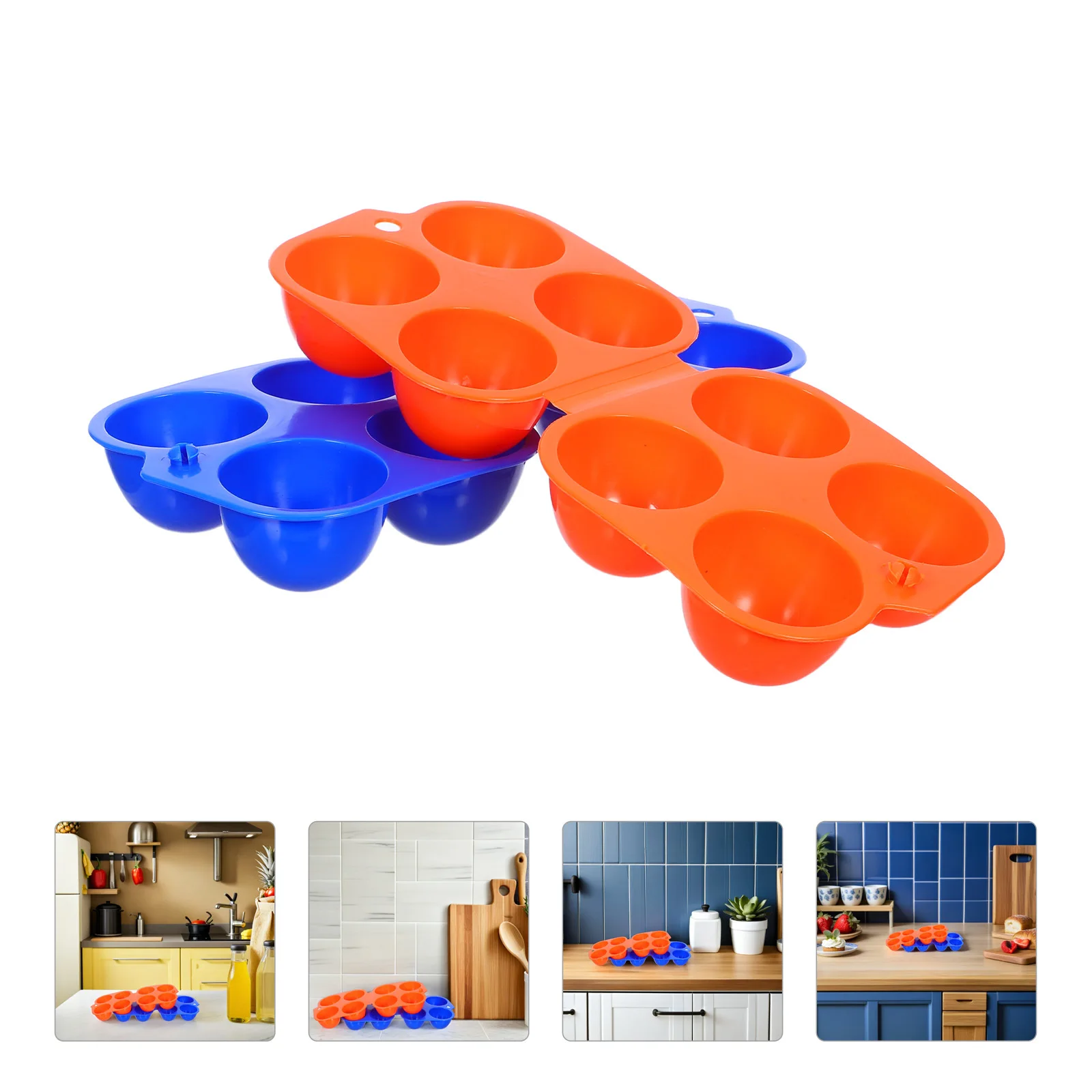 

2Pcs 4egg Holder Camping Shockproof Storage Box Portable Organizer for Refrigerator Outdoor Activities Picnic Travel