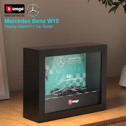 Bburago 1:43 Lewis Hamilton fotolijst versie 2024 Mercedes-AMG W15 # 44 Formula 1-modelauto met LED-lichtcollectiegeschenken