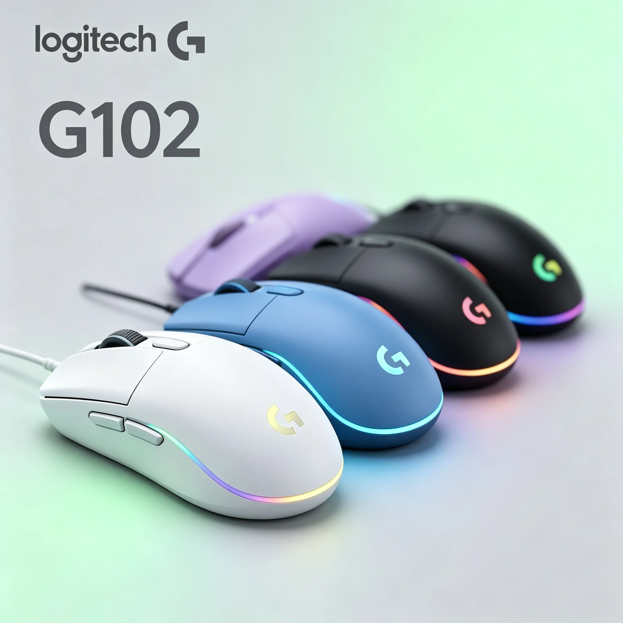 Logitech G102 Wired Gaming Mouse RGB Bright RGB For CS PUBG LOL League of Legends Valorant Competitive Gaming Office Mouse