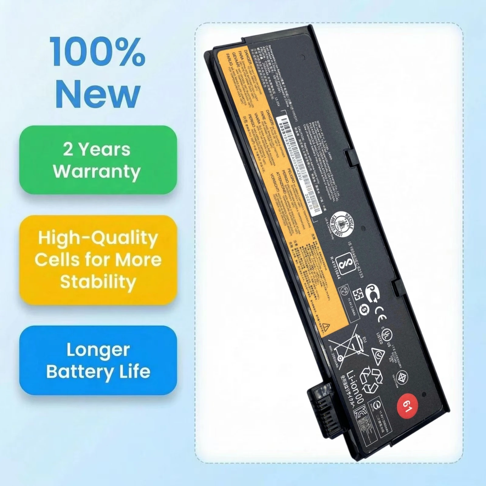 NEW 01AV423 Laptop Battery For Lenovo ThinkPad A475 A485 T470 T480 T570 T580 P51S 01AV422 01AV424 01AV452 SB10K97580 SB10K97581