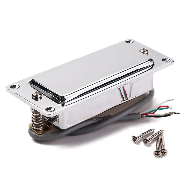 1Pcs Chrome Silver Mini Lp Guitar Humbucker Pickup & 1Pcs 5 Bands Acoustic Guitar Pickup Eq Preamp Lcd Tuner Equalizer