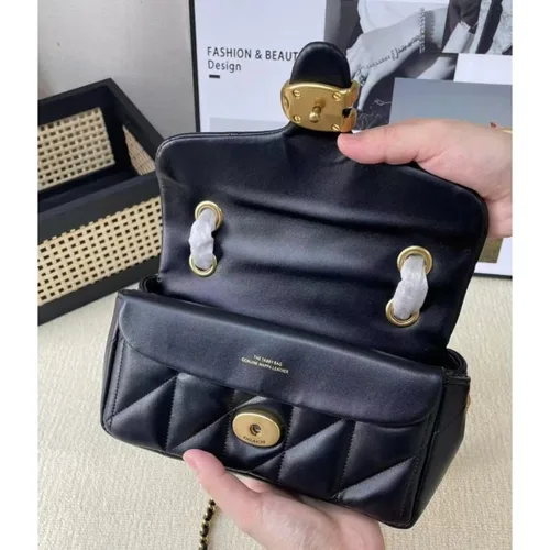 Imagen 2 del producto Bolso Tabby acolchado de otoño/invierno, bolso cuadrado pequeño con cadena de cuero con rejilla de diamantes, bolso cruzado de un solo hombro