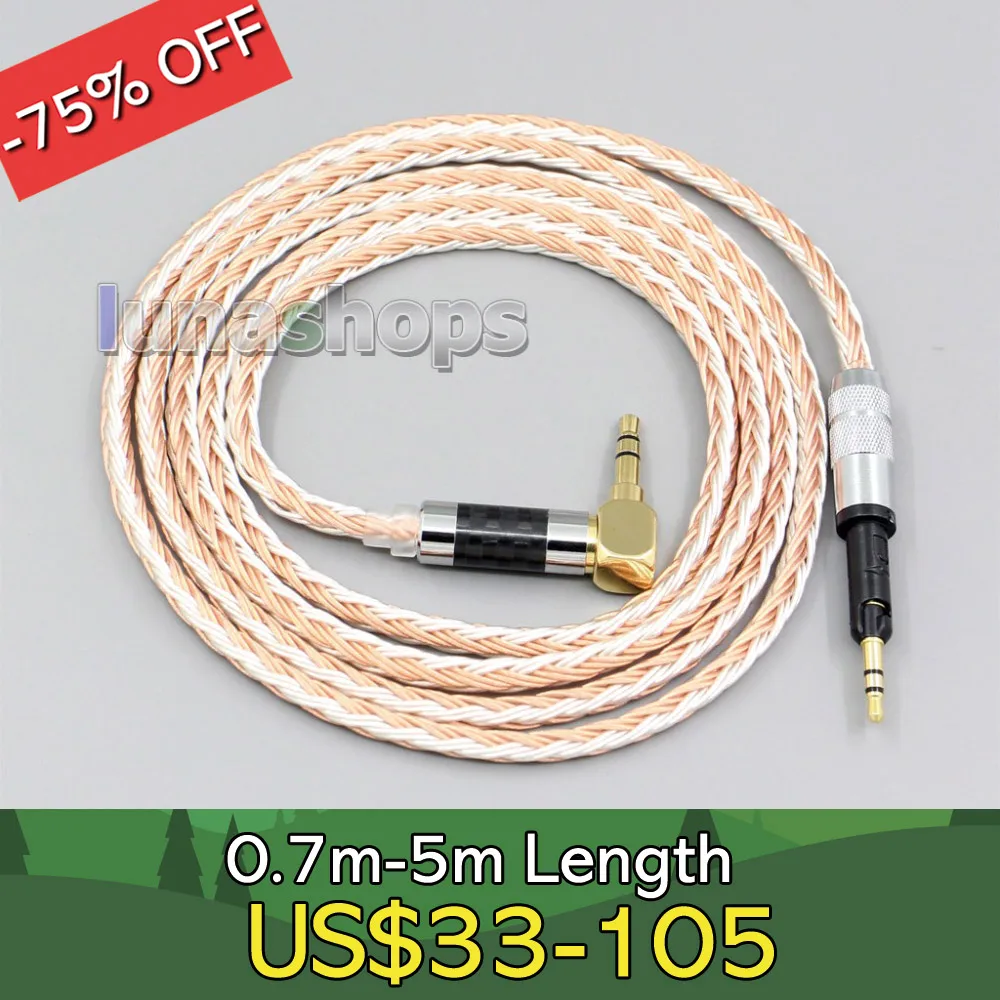 

16-жильный кабель для наушников Sennheiser HD6 HD7 HD8 MIX DJ HD595 LN006245, 3,5 мм, 2,5 мм, 4,4 мм