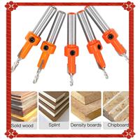 24-Hour Delivery 5Pcs Wood Hole Drill Bit,8MM Shank Countersink Drill Bit Router Bit,Wood Working Counter Sink Drill Bit Set Scr