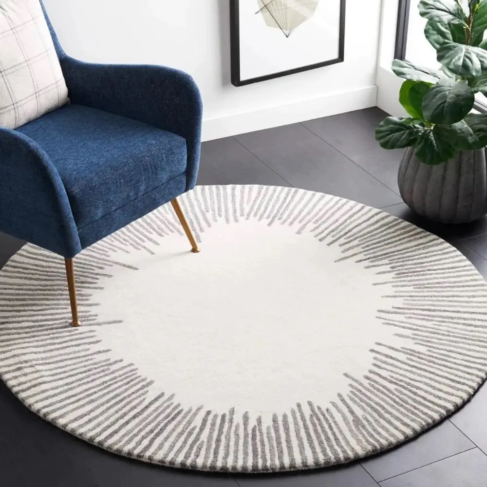 Round Carpet – Living Room Decor Sofa Rug for Balcony, Bedroom, Rocking & Makeup Chair Foot Mat, Home