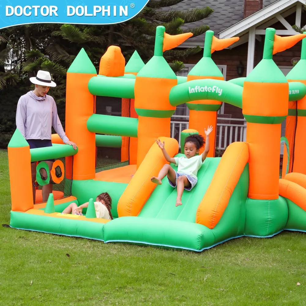 Dokter Dolfijn Opblaasbaar Springkasteel Boucy Huis Voor Kinderen Bouce Huis Voor Kinderen Met Blower Party Verjaardag Speelgoed Cadeau