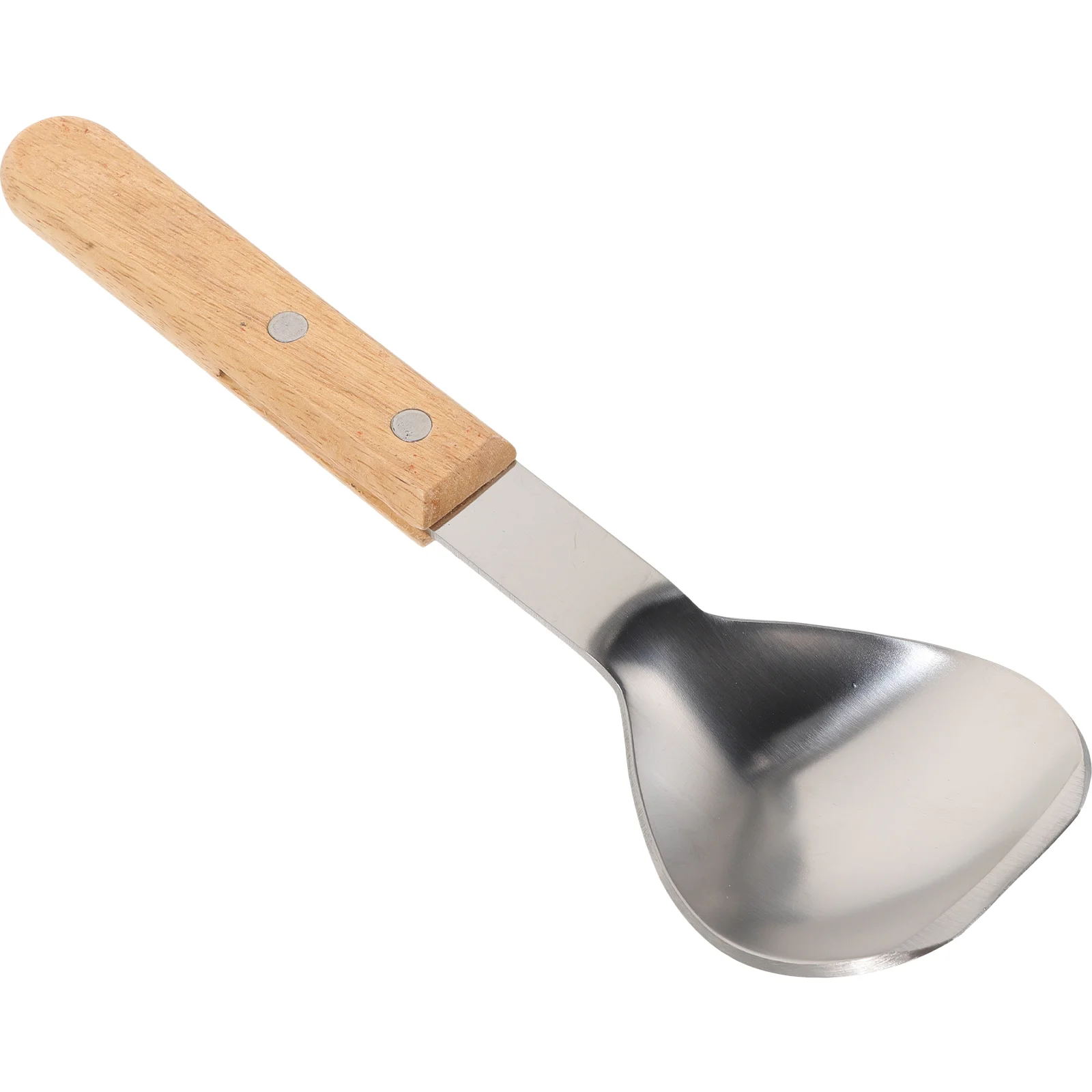 

Ice Cream Scoop Stainless Steel Food Spade Kitchen Utensil Wooden Dessert