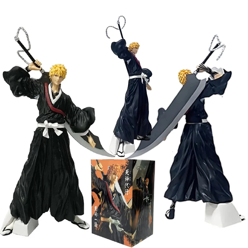 21 cm große Anime-Figur aus BLEACH: Thousand-Year Blood War, Kurosaki Ichigo Aizen, Actionfigur, Shinigami-Figur, PVC-Sammlung, Spielzeuggeschenke