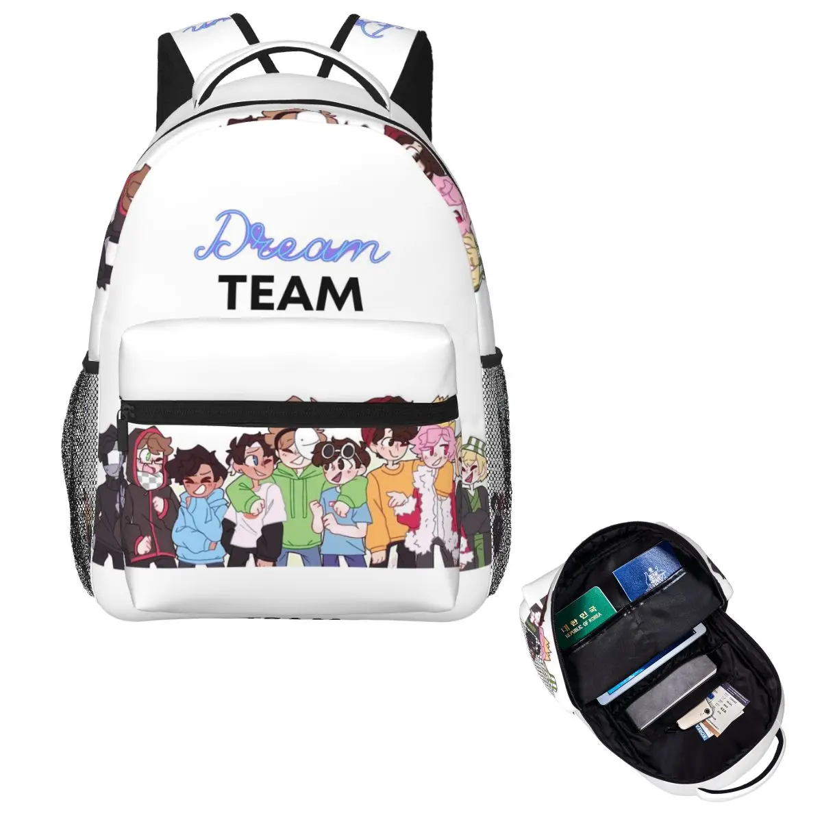 Dream SMP Team Backpack Hot Sale Daypack Large Capacity Boys Girls BookBag School Bag Shoulder Bags for Men Women