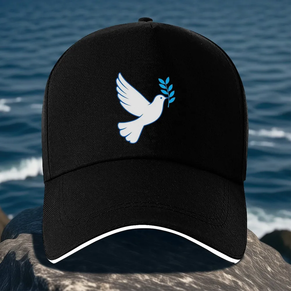 Peace Dove Olive Branch Baseball Cap Polyester Lightweight Adjustable Unisex Outdoor Hat