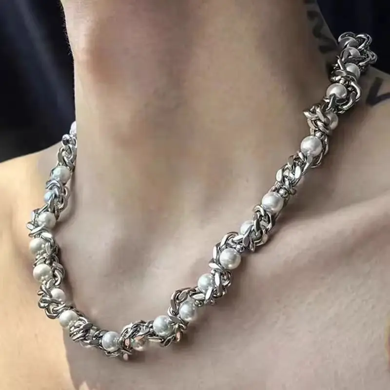 EILIECK 316L Edelstahl Minimalismus Zweifarbige Ovale Halskette für Frauen PVD-beschichtet Glatte Gedrehte Halskette Schmuck Geschenk – Detail 9