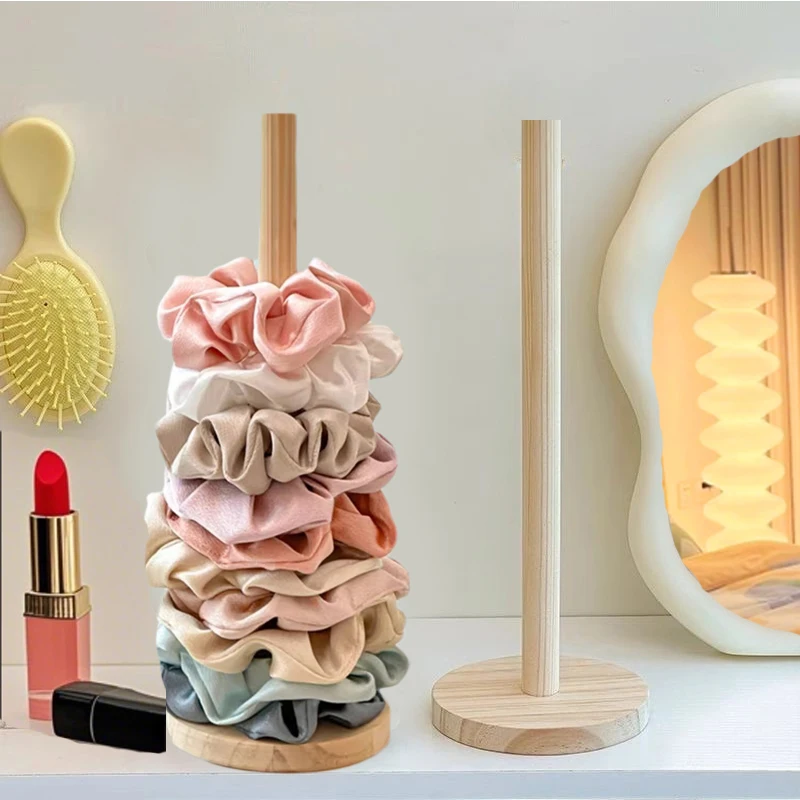 Vertical Bracelet Holder Wood Tabletop Bracelet Display Stand Bangle Display Holder for Watches Bracelets Scrunchies Hair Bands