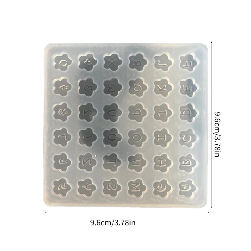 لتقوم بها بنفسك زهرة الحروف الهجائية الرمال المتحركة سيليكون الحرفية الرمال الفن ملء قالب دلاية مجوهرات Charms حلية راتنجات الايبوكسي قالب الصب