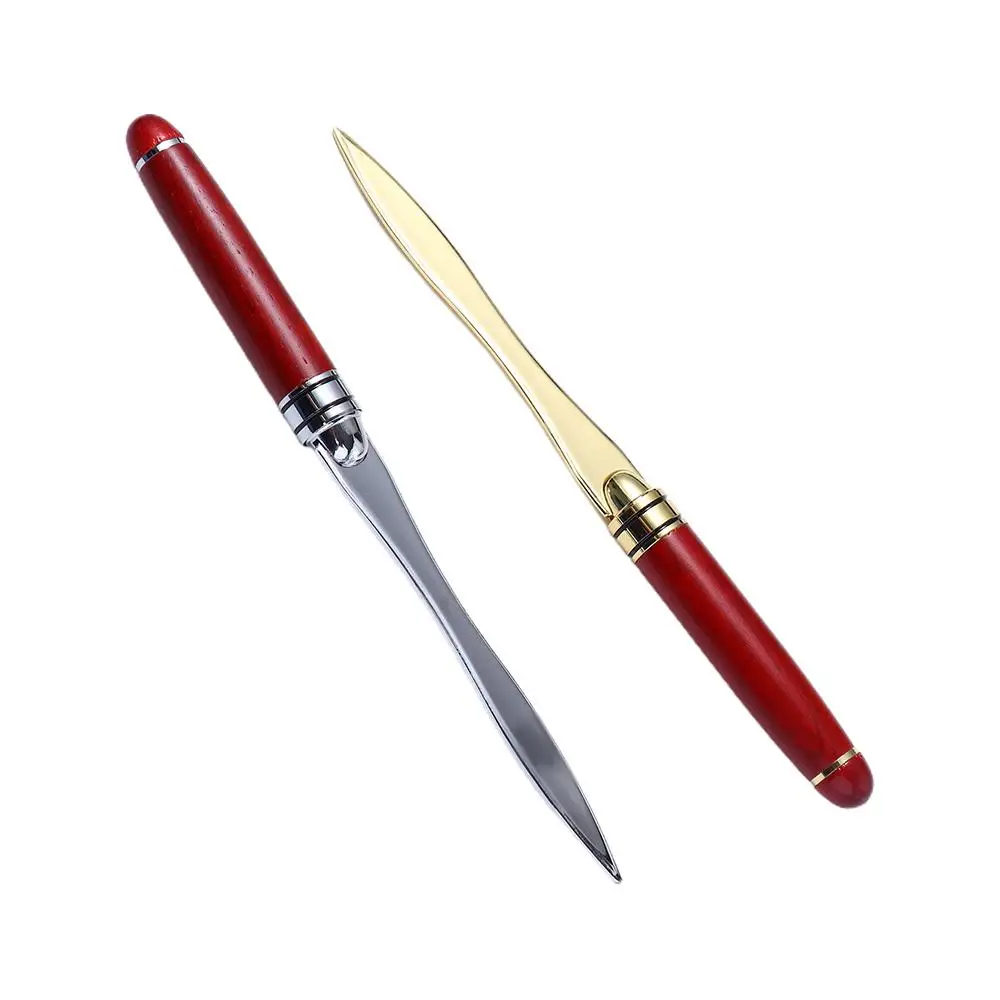 Strumento artigianale Materiale scolastico per ufficio Manico in legno Forniture per lettere Strumento per carta tagliata Tagliacarte Buste Apriscatole Express Opener