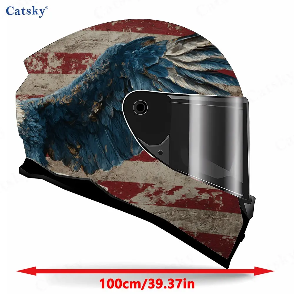 Wing-spreading Eagle Print Helmet stickers , PVC Material Multifunctional Helmet Stickers, Scratch-Resistant & Fade-Proof, Easy