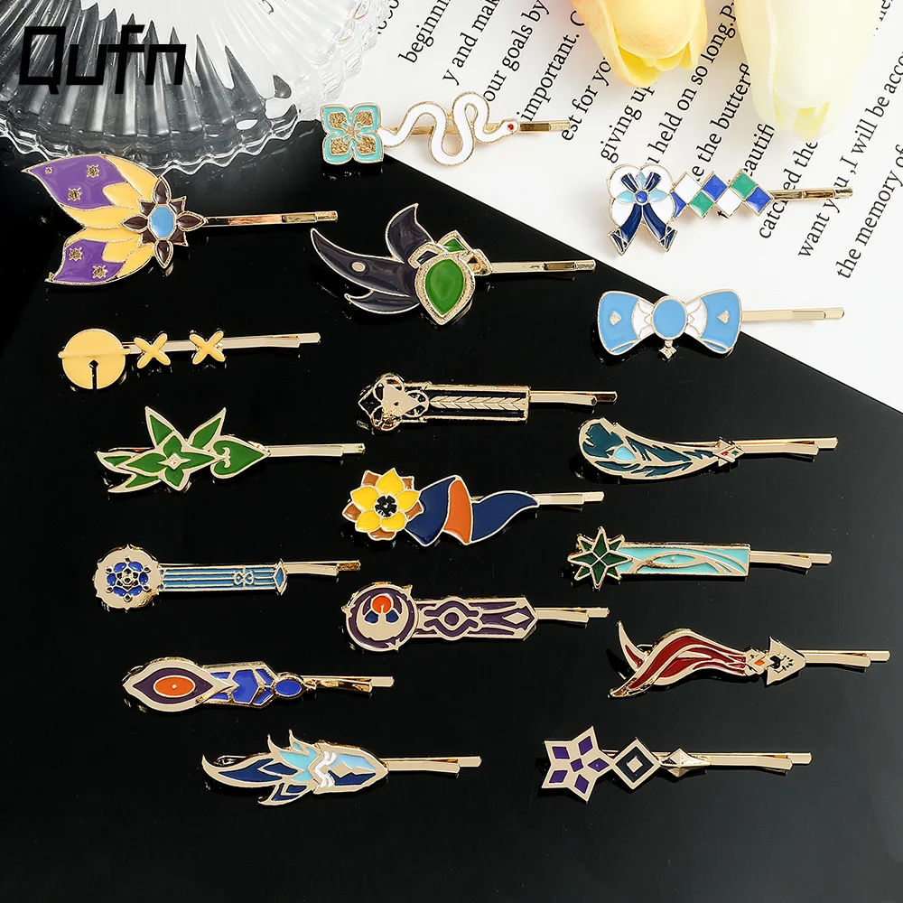 Game Genshin Impact Dori Hairpins Hair Clips Enamel Jewelry Gifts Barrettes for Girls Decor