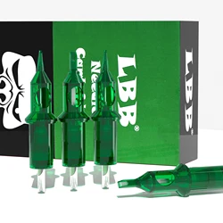 LBB 20Pcs Tattoo Cartridge Needles Disposable Semi-Permanent Makeup Eyebrow for Tattoo Pen Machine Round Liner Body Art Needles
