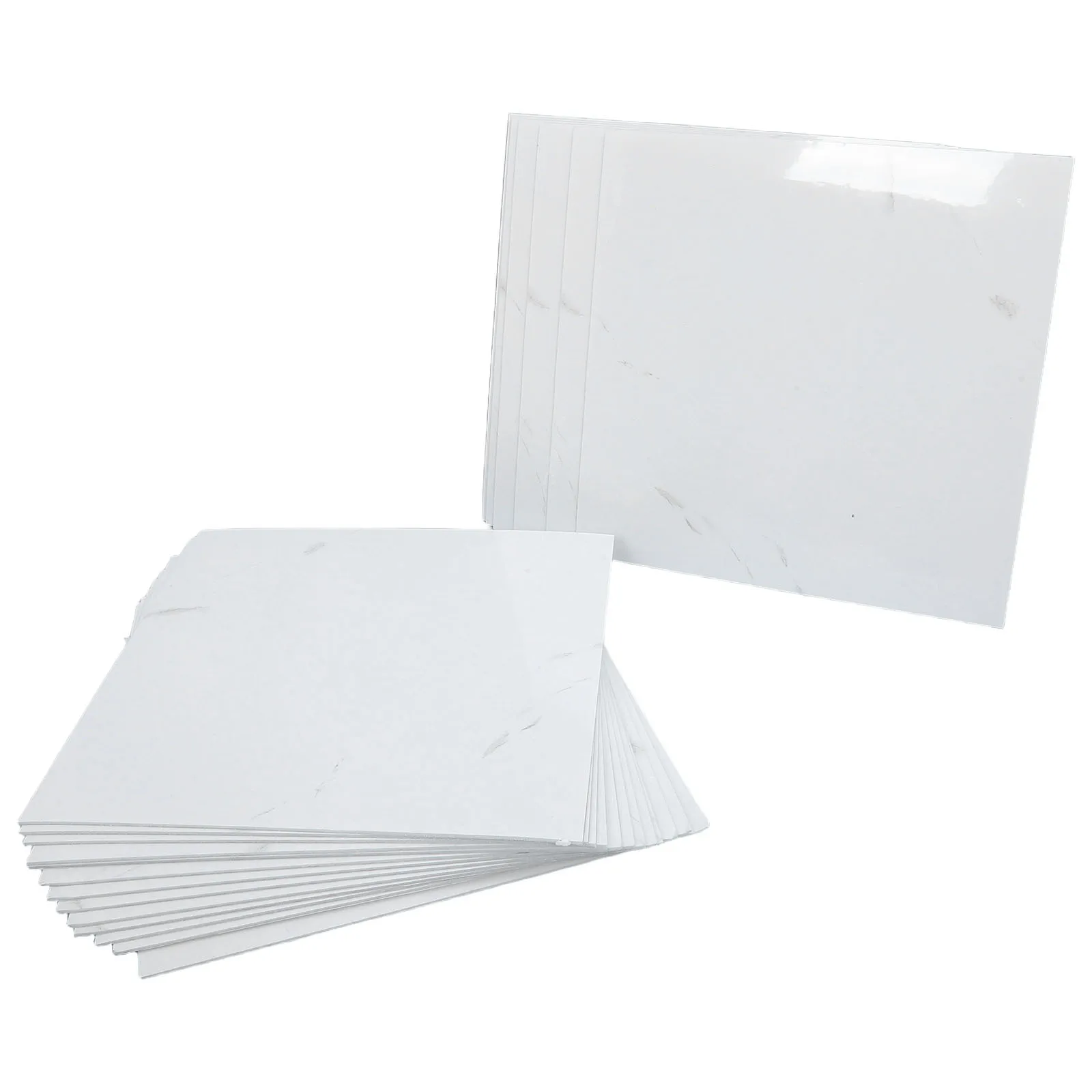 

20 Sheets Self Adhesive Tile Stickers Waterproof Kitchen Backsplash Bathroom Walls Easy Install Marble Finish Oil Proof Decals