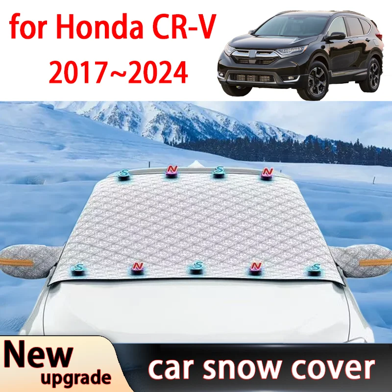 

Автомобильный снегозащитный экран для Honda CR-V 2017-2024 защита для улицы зимнее переднее ветровое стекло замораживание мороза чехол солнцезащитные аксессуары