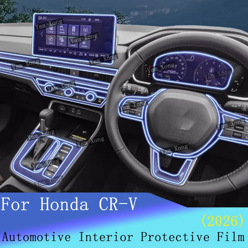 

Car interior Film suit For 2026 Honda CRV CR-V LED Navigation screen Transparent Film Gear Panel Anti-scratch Protection Sticker