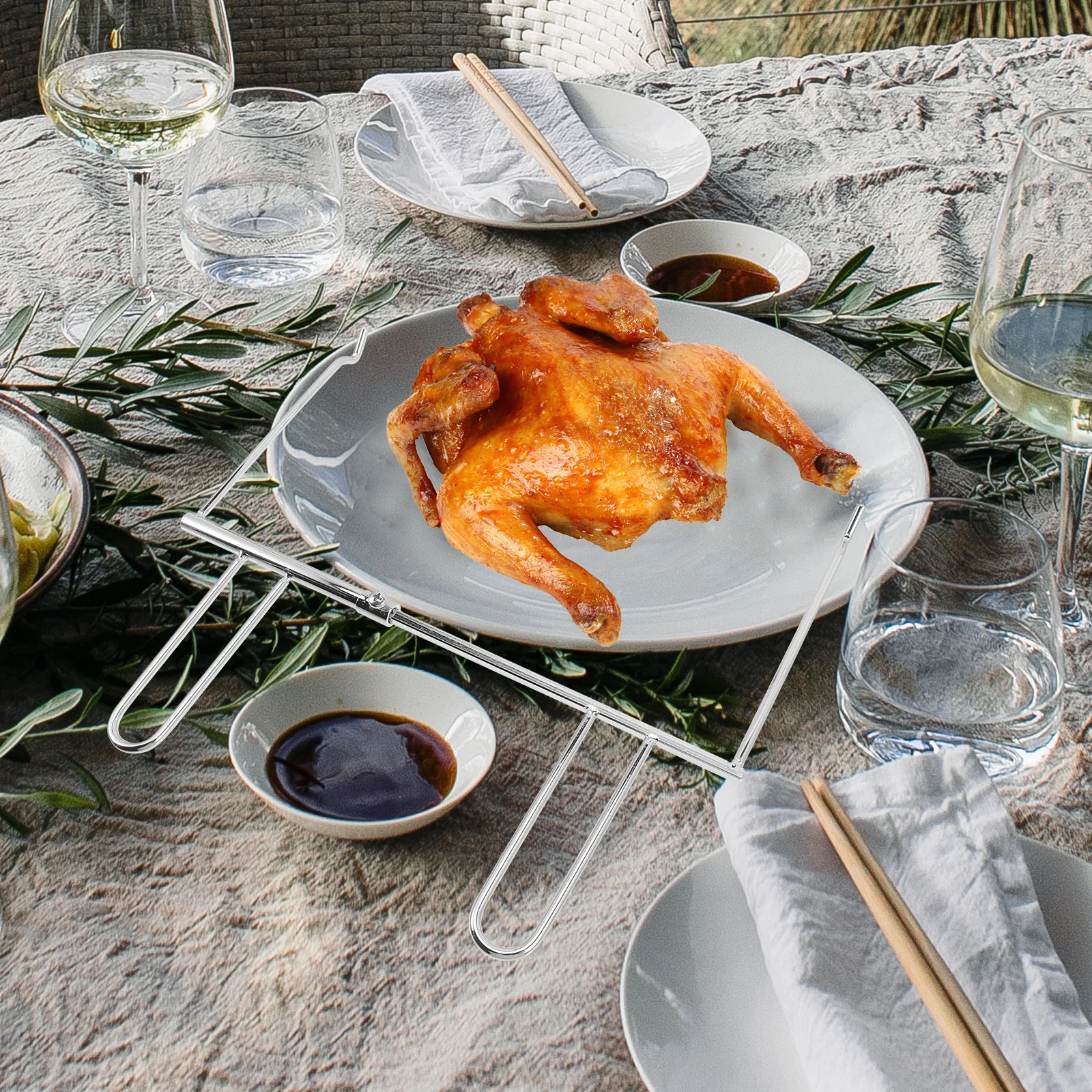 

Premium Multi-Functional Clip Double Handle Oven Chicken Clip Anti-Scald Grill Chicken Holder Kitchen Bbq Tool