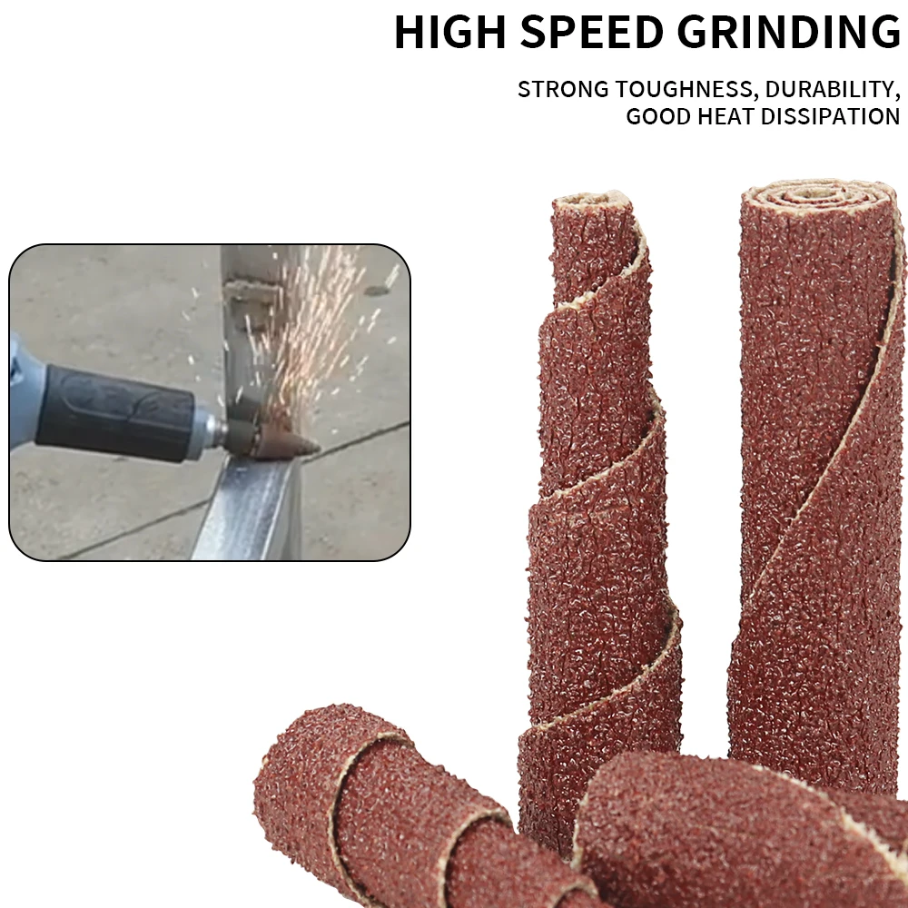 62pcs Mounted Point Grinding Head Sandpaper Flap Sanding Wheel 80-240# With 1/4inch Shank Polishing Abrasive Tool