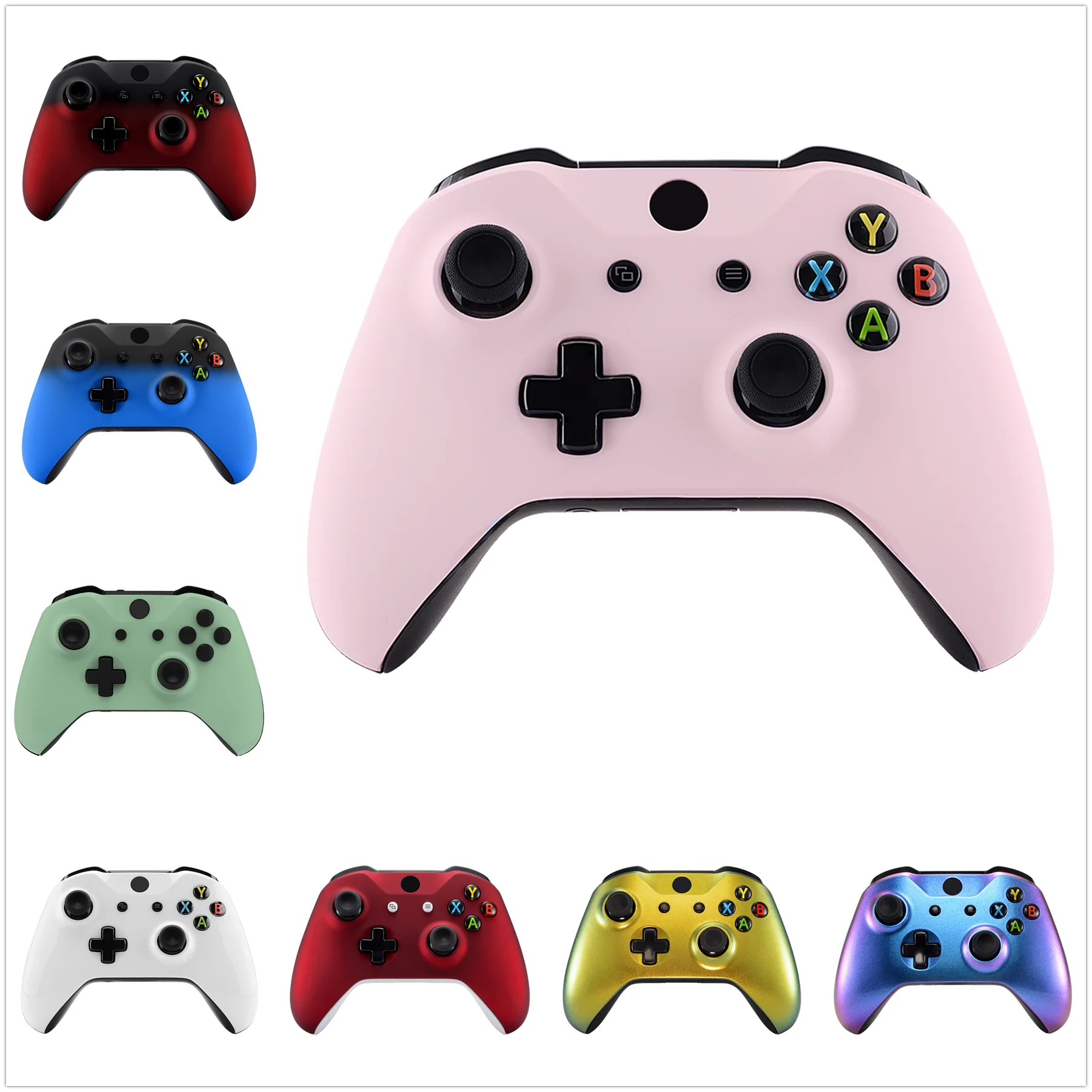 

eXtremeRate Faceplate Cover Front Housing Shell Case for Xbox One S / Xbox One X Controller (Model 1708) - Sakura Pink