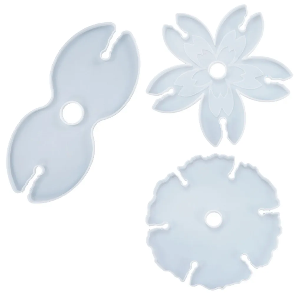 

3Pcs DIY Wine Tray Mould Silicone Coaster Mold Wine Holder Epoxy Casting Kit Flexible Tear Resistant Mirror Finish Craft