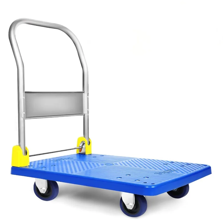 

Healsmart Foldable Push Cart Dolly | Heavy Duty Platform Truck with 880 lbs. Capacity | Collapsible Cart with Wheels and Handle