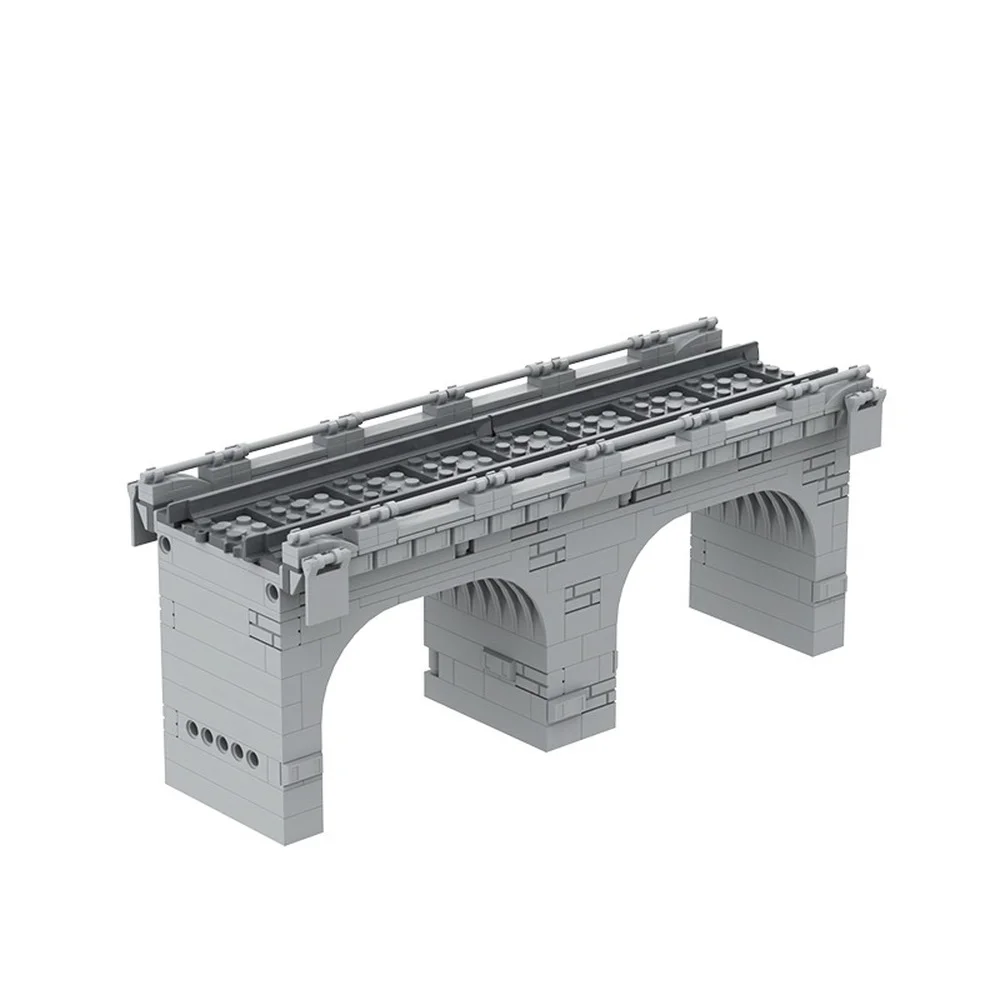 Viaduct Trestle Train Track Arch Bridge Traffic Road Street View Model Blocks DIY Educational Toy Assembling Bricks Child Gift