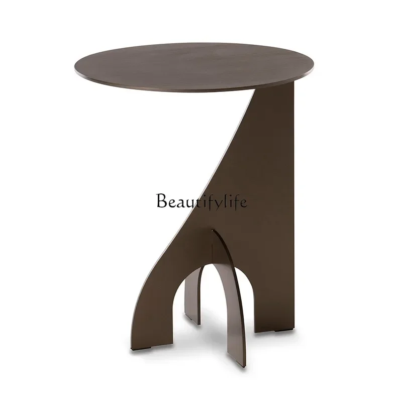 

z.Simple Modern Iron Art Sofa Side Table Living Room Movable Living Room Home Small round Table