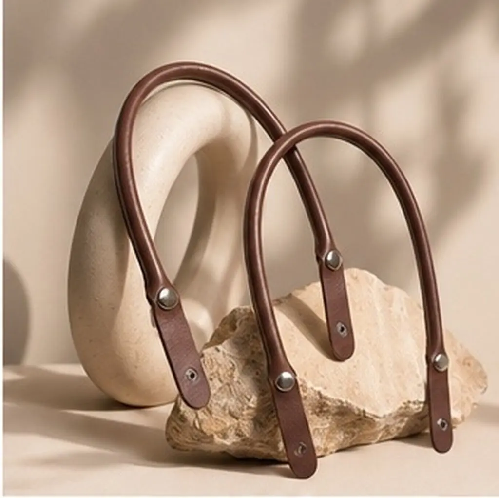 4Pcs Handbag Straps PU Material Easy Install Removable Bag Strap Replacement for Purse Handle Repair DIY Bag Supplies