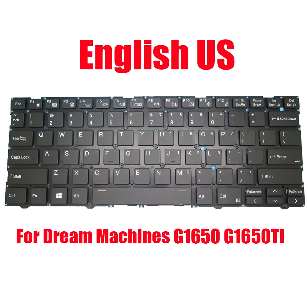 

Laptop Keyboard For Dream Machines G1650 G1650TI NV40MB-D NV40ME-D English US Black With Backlit New